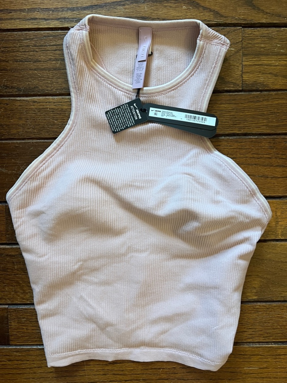 SKIMS NikeSKIMS Himalayan Ecru Ribbed Seamless Racer Front Tank Size Small NWT